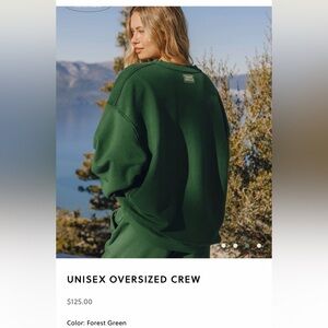 Daily Drills NWT Unisex Oversized Crew Sweatshirt in Forest Green